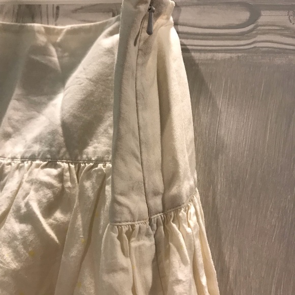 J.Jill 16 Cotton Skirt Cream w/ Multi Color Dots - Picture 2 of 7